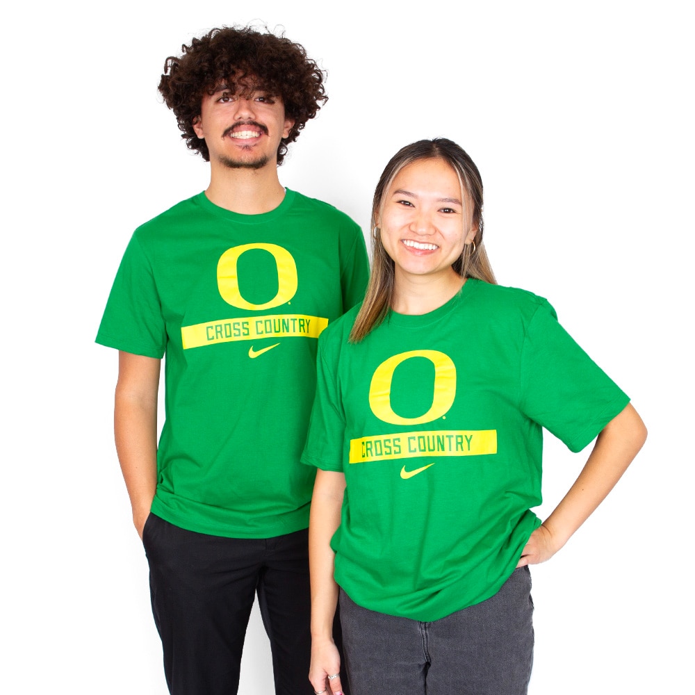 Classic Oregon O, Nike, Green, Crew Neck, Cotton, Men, Unisex, Track & Field, Cross Country, T-Shirt, 878100